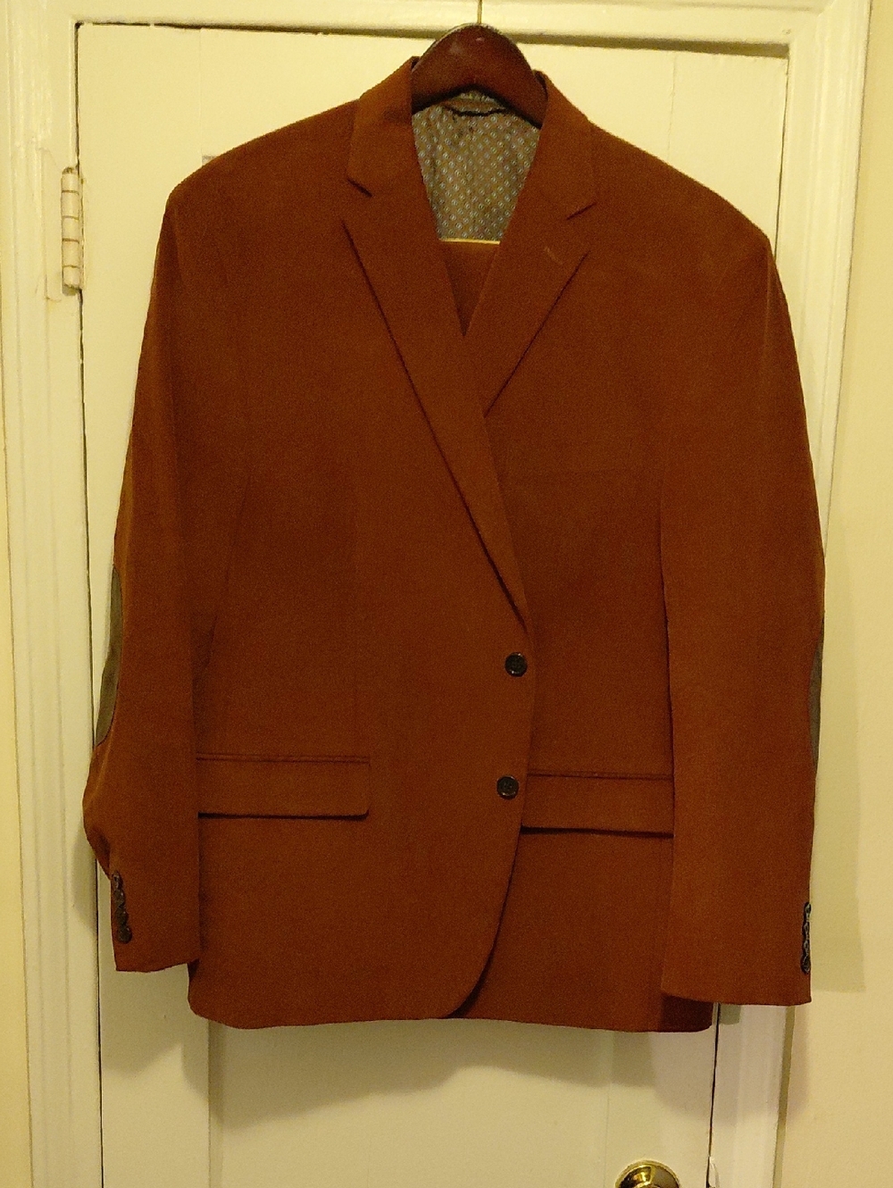 Ralph Lauren Rust-Brown Two-Button Corduroy Suit Sz 46R